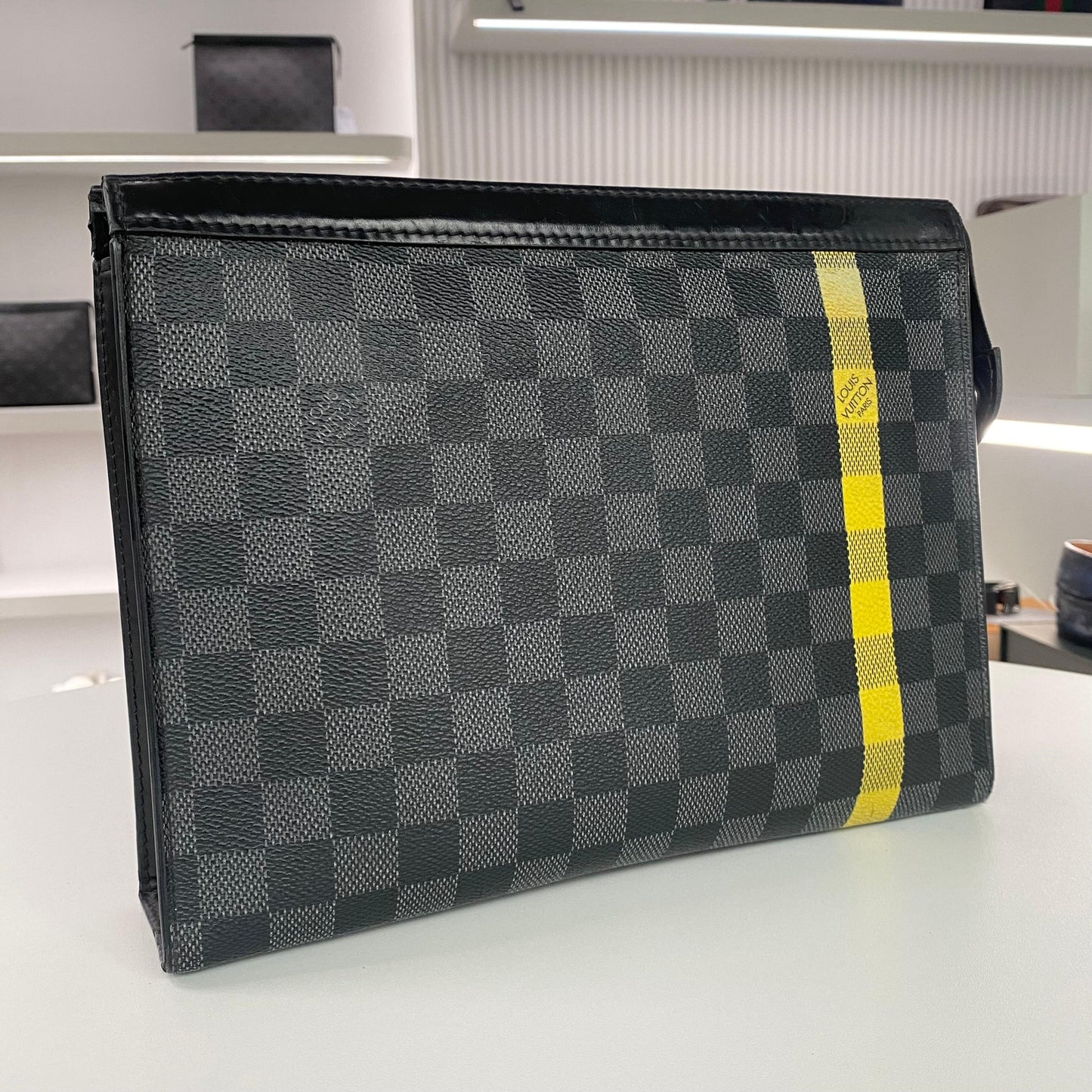 DAMIER YELLOW CLUTCH